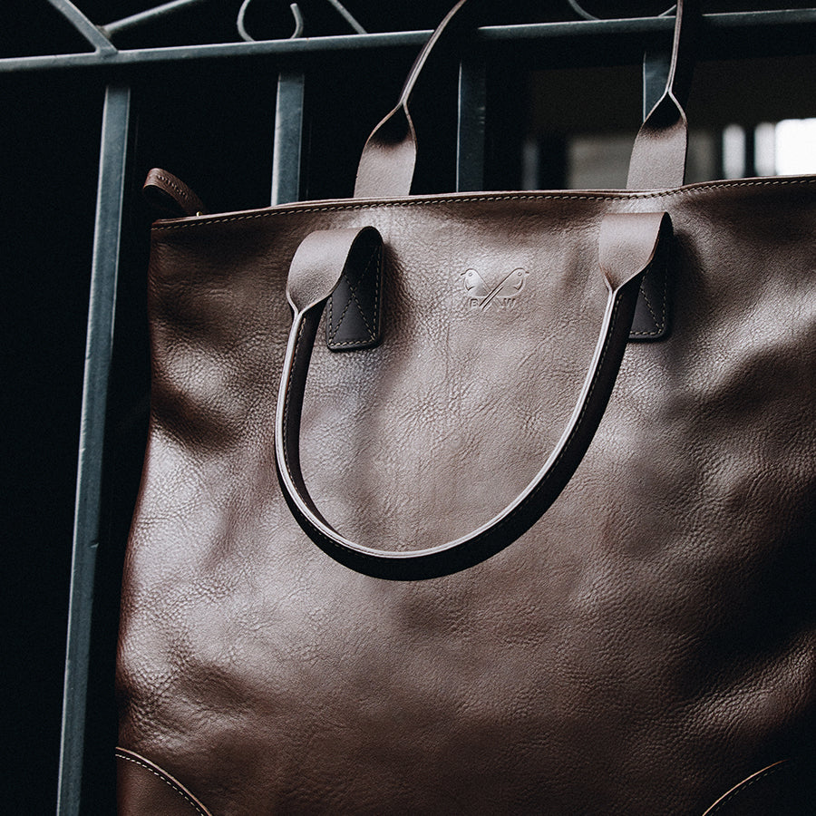 Leather Tote - Brown