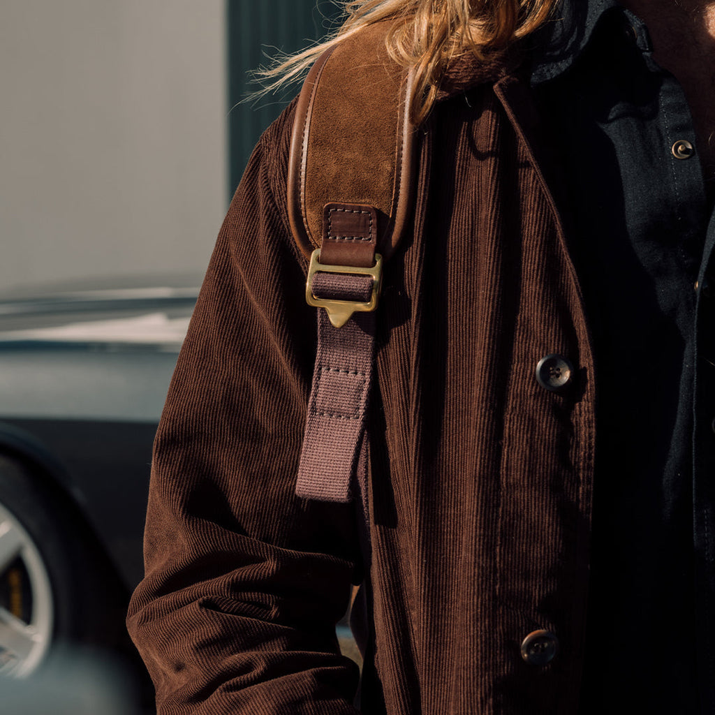 Suede Backpack - Tobacco Brown