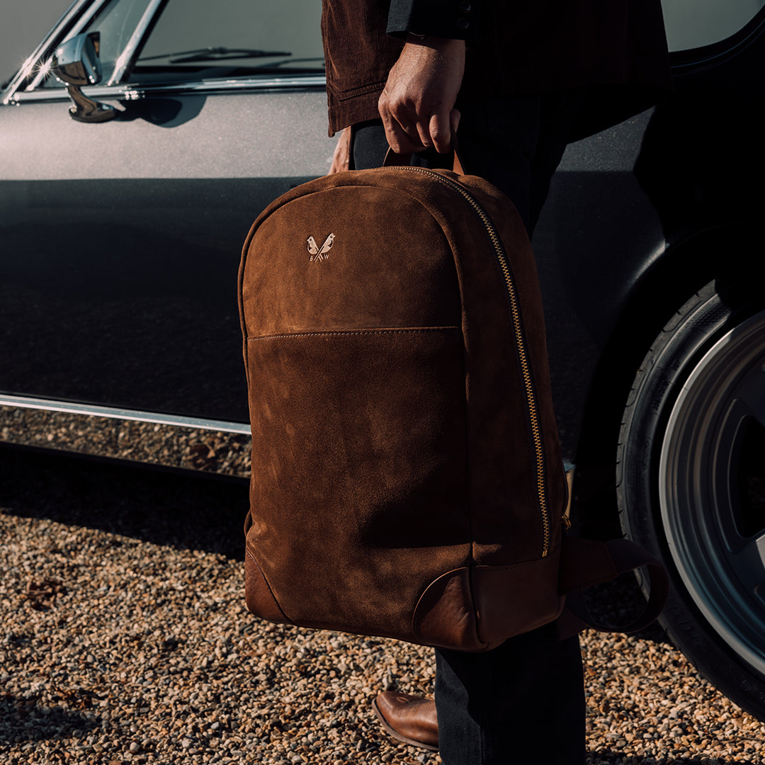 Suede Backpack - Tobacco Brown
