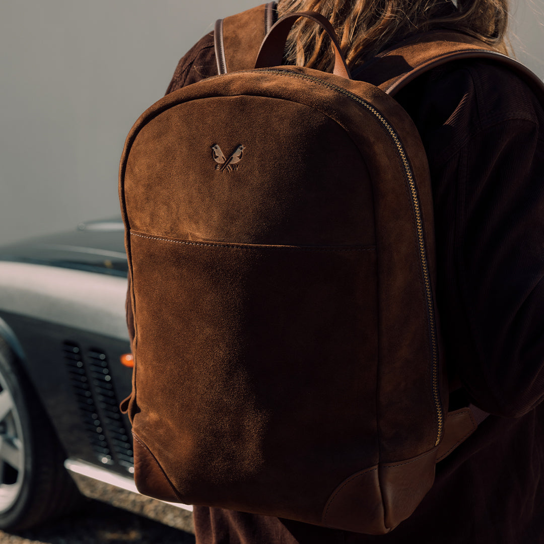 Suede Backpack - Tobacco Brown