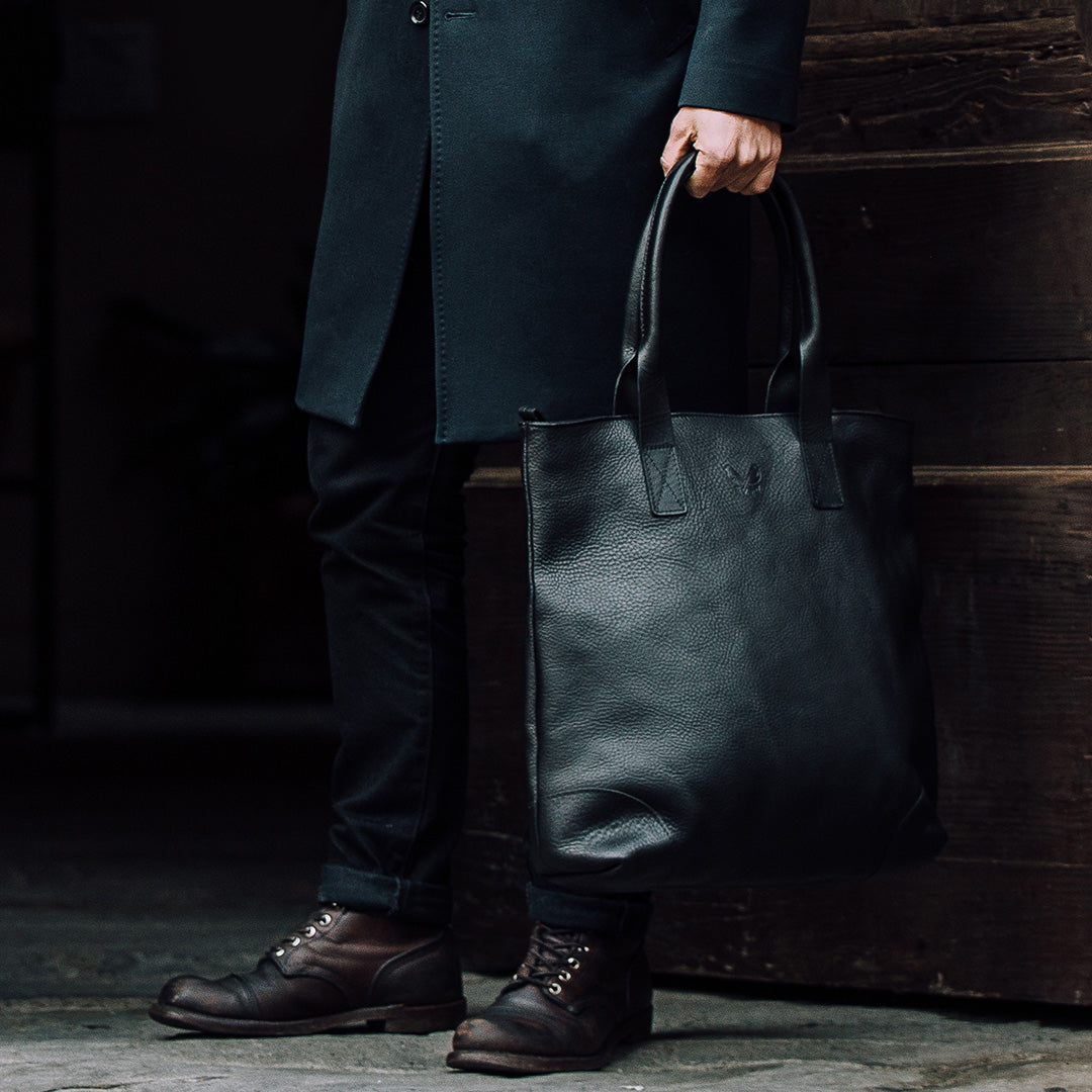 Leather Tote - Black