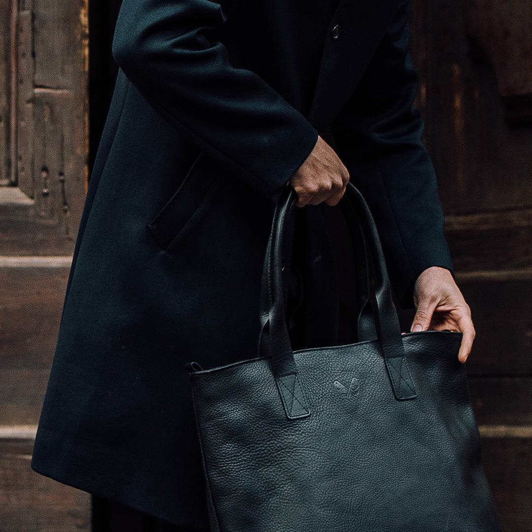 Leather Tote - Black