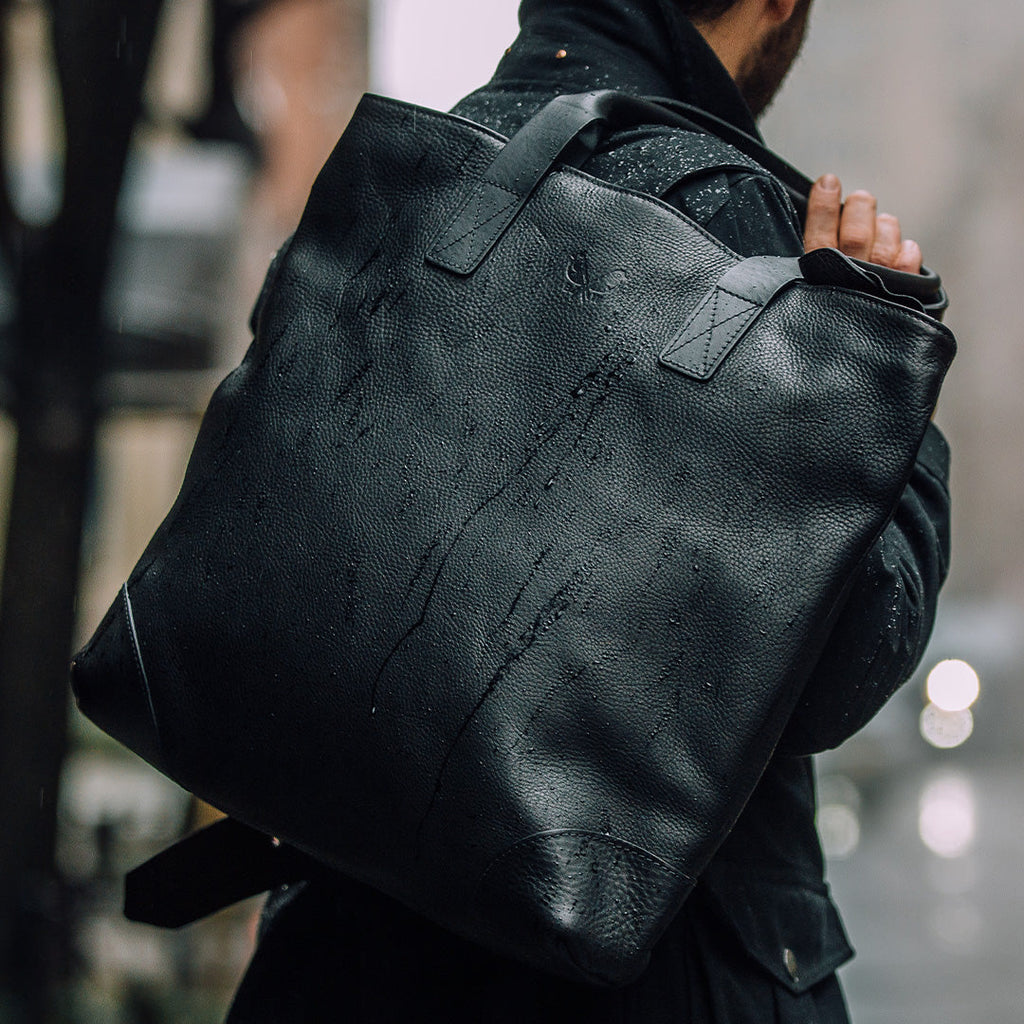 Leather Tote - Black