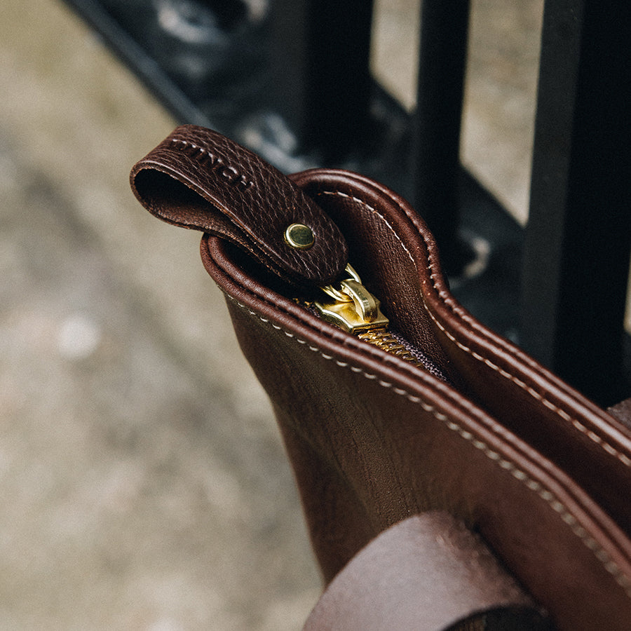 Leather Tote - Brown
